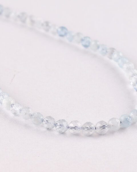 Aquamarine Faceted Round Approx 4mm Beads Approx 38 cm Strand