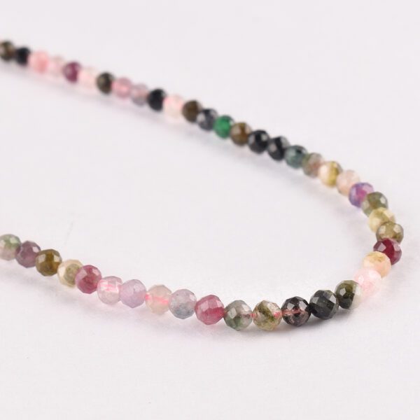 Multi Tourmaline Faceted Round Approx 4mm Beads Approx 38 cm Strand