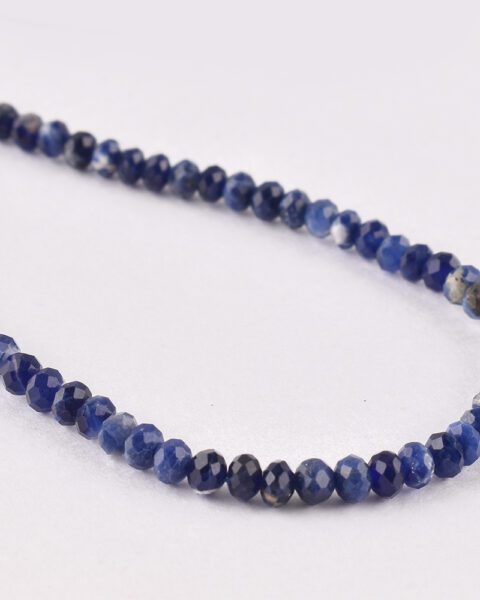 Sodalite Dark Roundelle 2x4mm 38 cm Strand