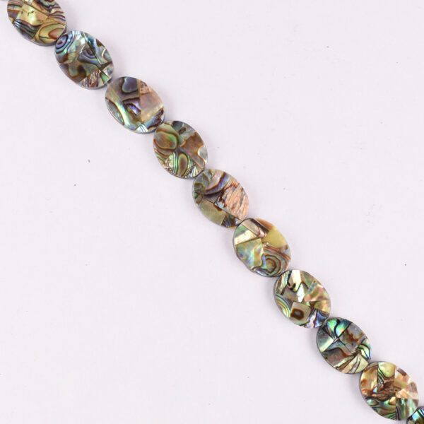 Abalone Shell (constructed) Oval 15x20mm 38 cm Strand