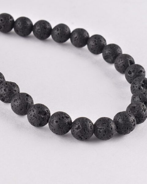 Lava Rock Smooth Round Approx 6mm 38 cm Strand