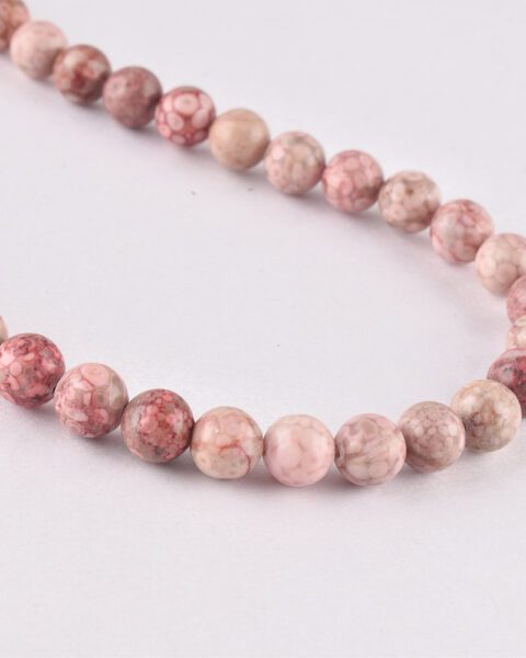 Llanite Pink Smooth Round Approx 4mm 38 cm Strand