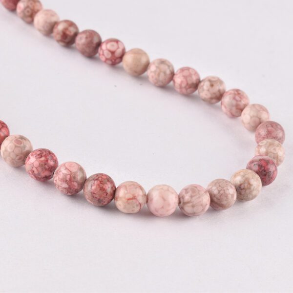 Llanite Pink Smooth Round Approx 4mm 38 cm Strand