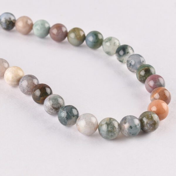 Indian Agate Smooth Round Approx 10mm 38 cm Strand