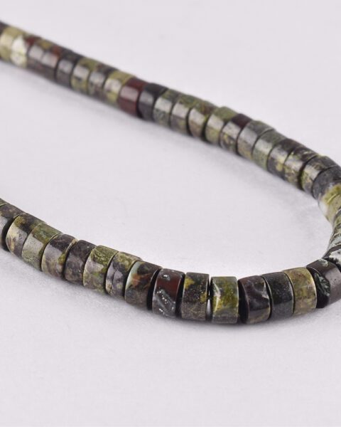 African Blood Stone 3x6mm Tyre 38 cm Strand