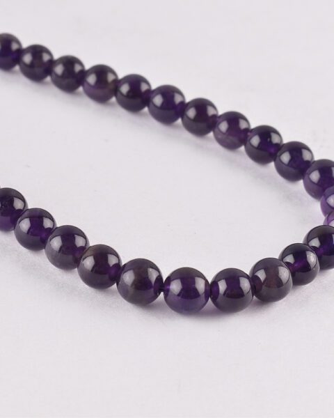 Amethyst Smooth Round Approx 6mm 38 cm Strand