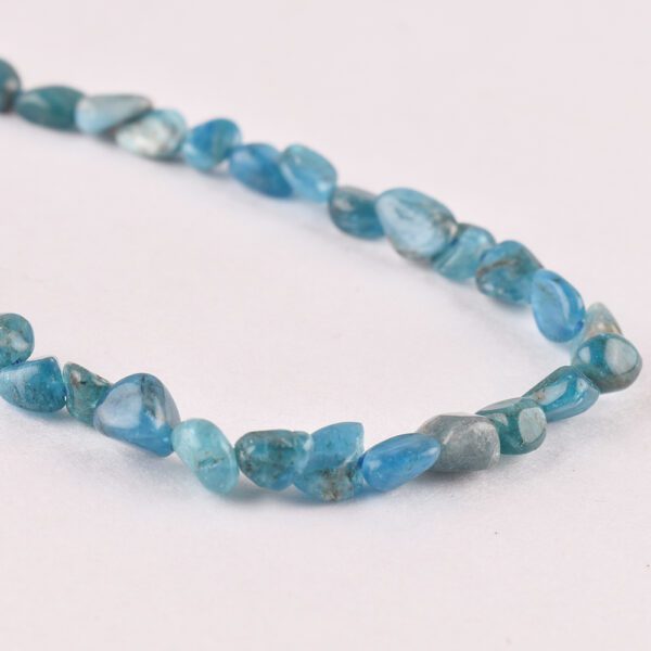 Blue Apatite Tumble Approx 4 - 10mm 38 cm Strand