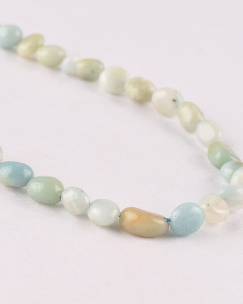 Blue Amazonite Tumble Approx 4 - 10mm 38 cm Strand