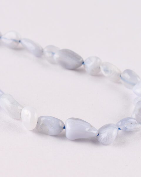 Blue Lace Agate Tumble Approx 4 - 10mm 38 cm Strand