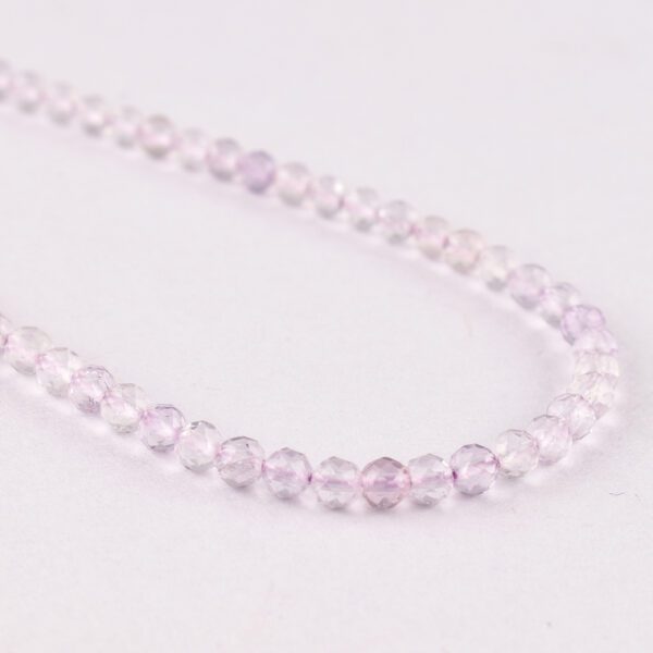 Pink Amethyst Faceted Round Approx 3mm Beads Approx 38 cm Strand