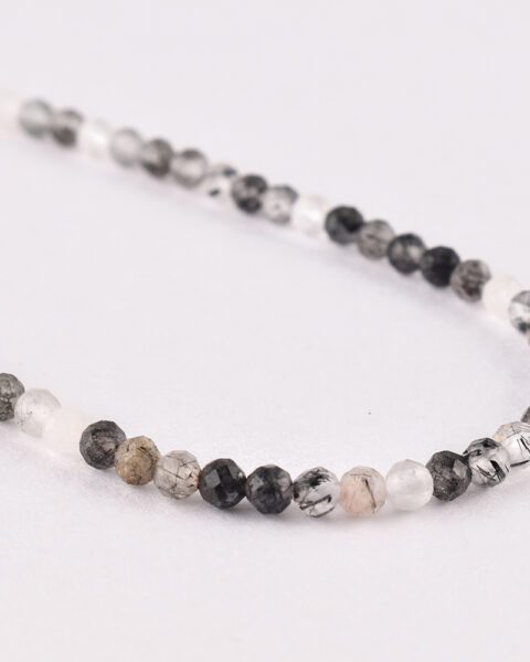 Black Rutile Faceted Round Approx 3mm Beads Approx 38 cm Strand