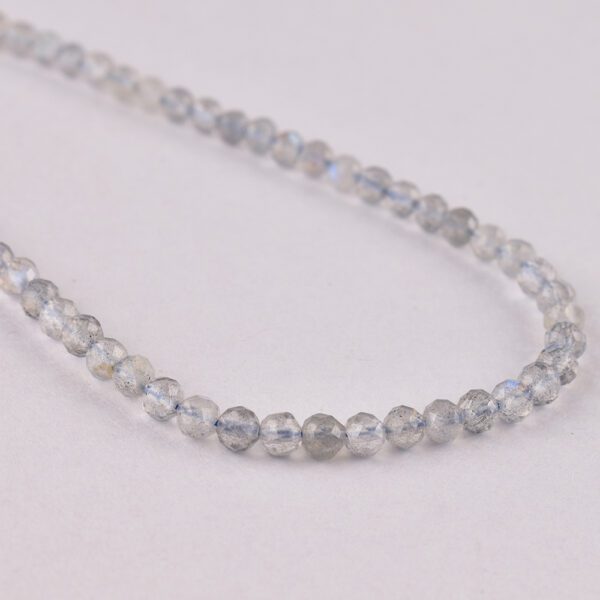Labradorite Faceted Round Approx 3mm Beads Approx 38 cm Strand