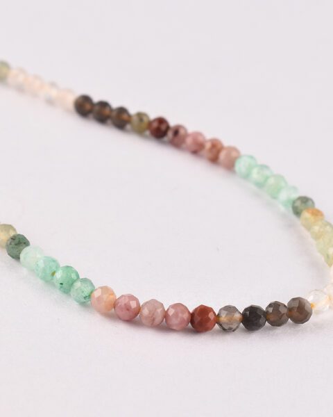Multi Gemtone Earthy Tones Micro Faceted 3mm 38 cm Strand