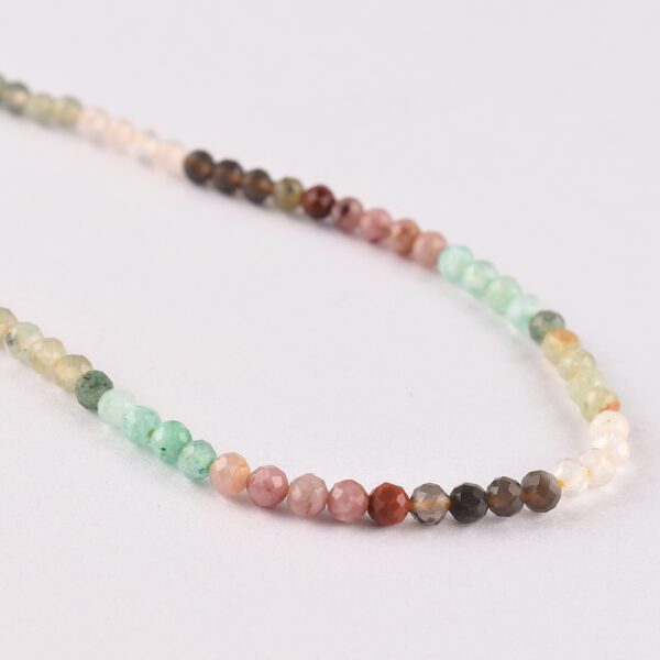 Multi Gemtone Earthy Tones Micro Faceted 3mm 38 cm Strand