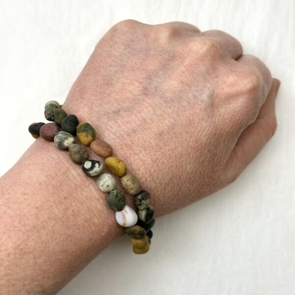 Ocean Jasper Matt Nuggets Approx 8 x 10 - 10 x 12mm Approx 38cm Strand - Image 4