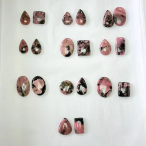 Rhodonite Mixed Shape Cabochons 2pcs - Select Your Own