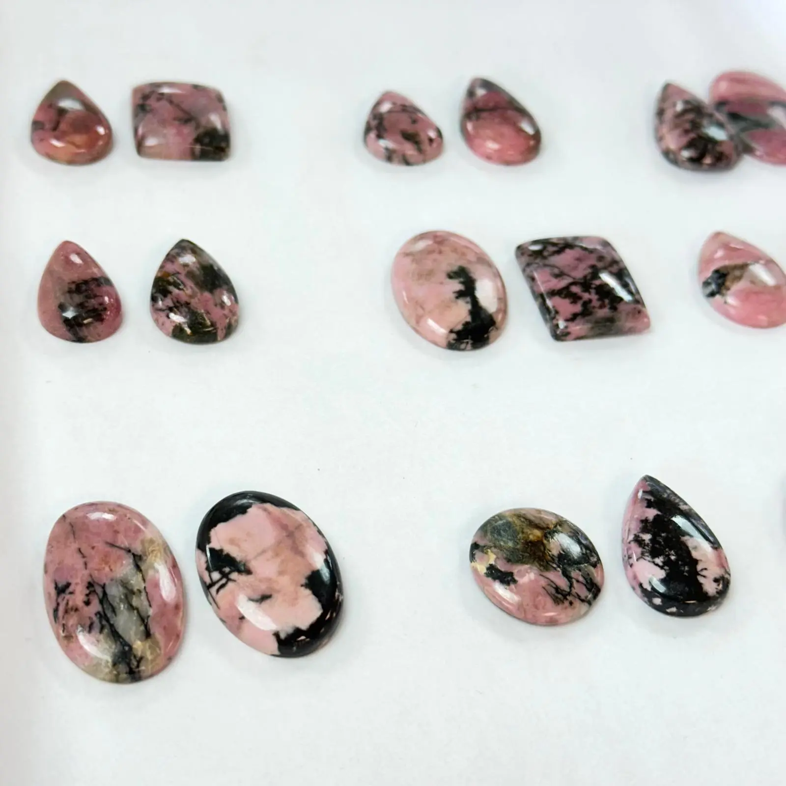 Rhodonite Mixed Shape Cabochons 2pcs - Select Your Own - Image 4