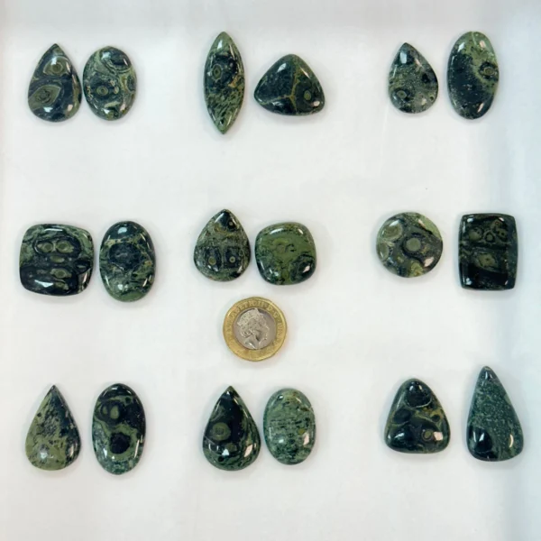 Kambaba Jasper Mixed Shape Cabochons 2pcs - Select Your Own - Image 2