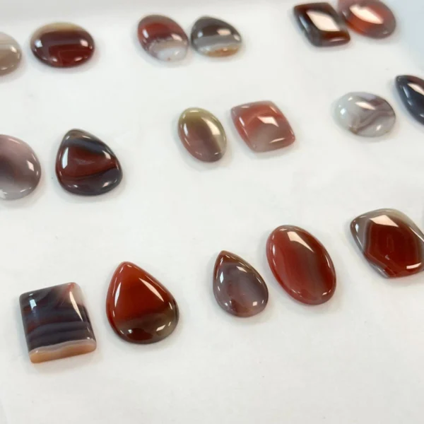 Botswana Agate Mixed Shape Cabochons 2pcs - Select Your Own - Image 4