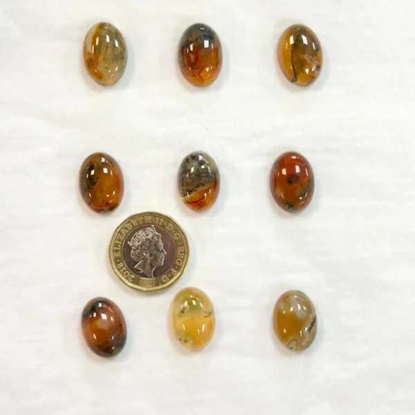 Moss Agate & Carnelian Oval Cabochon 1pc - Select Your Own - Image 2