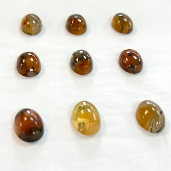 Moss Agate & Carnelian Oval Cabochon 1pc - Select Your Own - Image 3