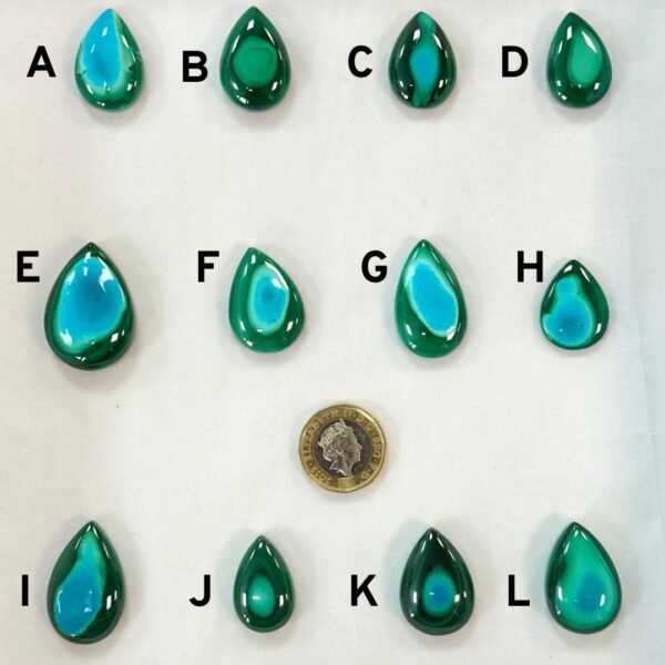 Malacolla Pear Shaped Cabochon 1pc - Select Your Own - Image 2