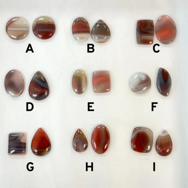 Botswana Agate Mixed Shape Cabochons 2pcs - Select Your Own - Image 3
