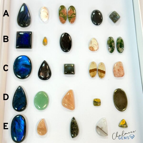 Mixed Gemstone Cabochons 5pc - Select Your Own - Image 2