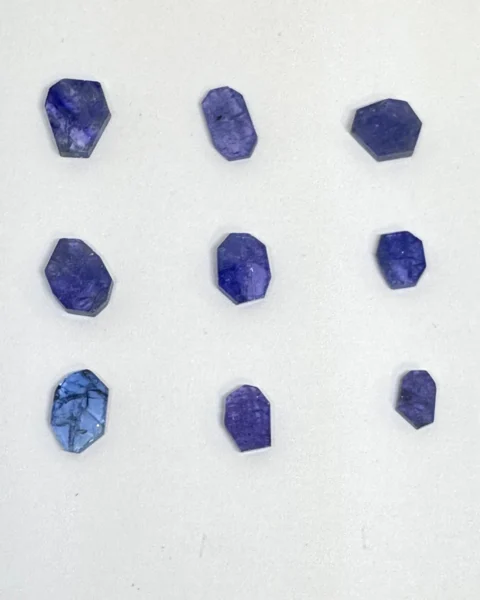 Tanzanite Geometric Slices Mixed Sizes - Select your own