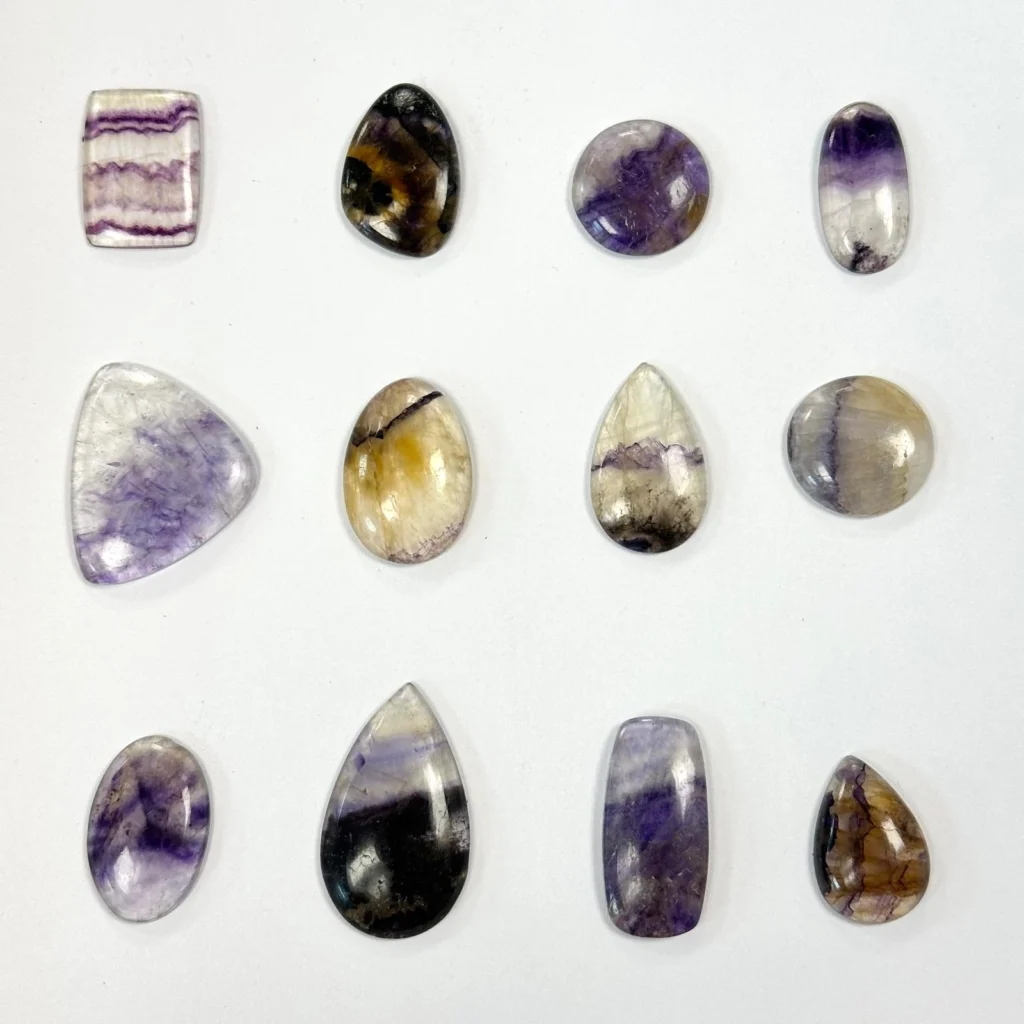Blue John Cabochons Mixed Sizes - Select your own