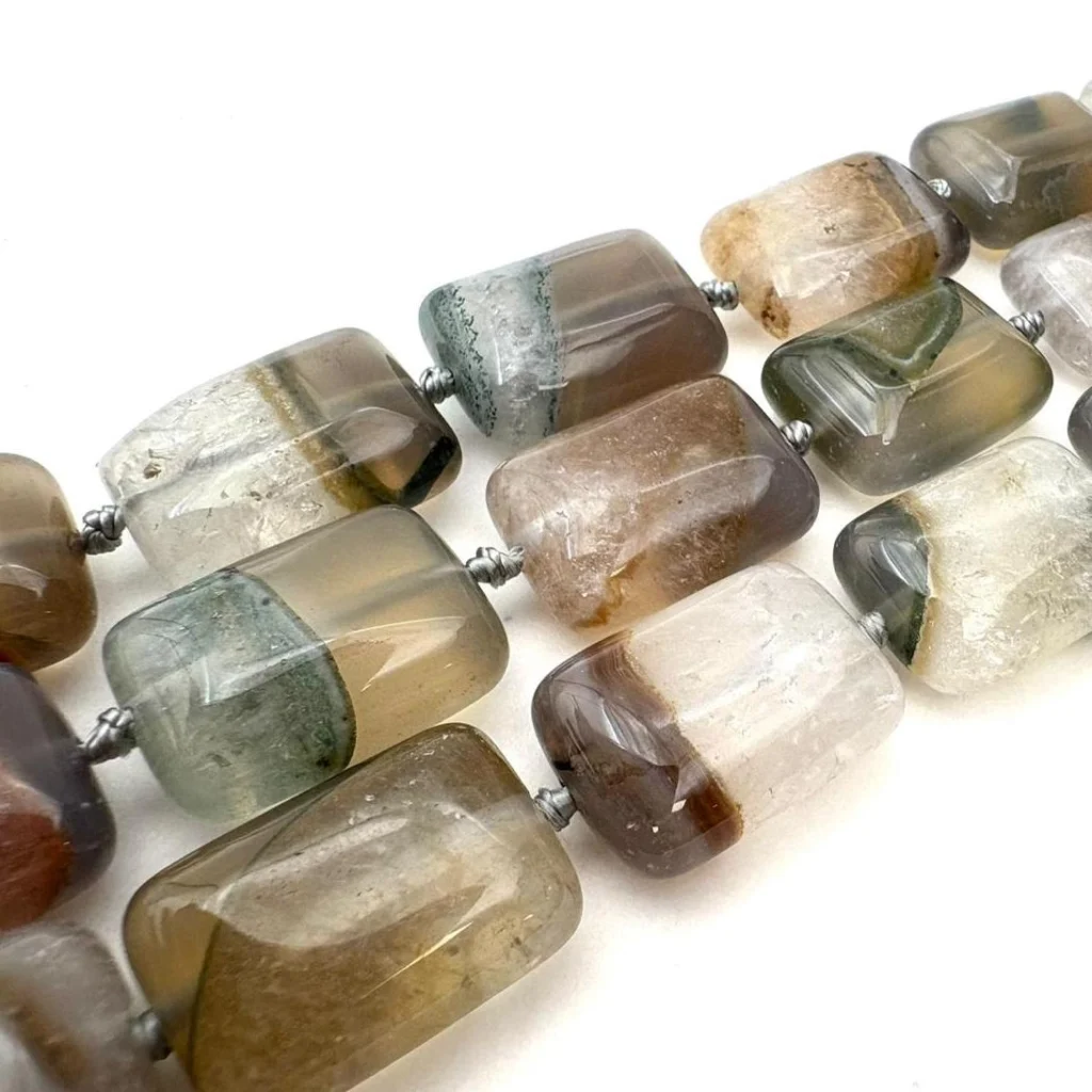 Dyed Agate Rectangle Approx 20 x 15mm Beads Approx 40cm Strand