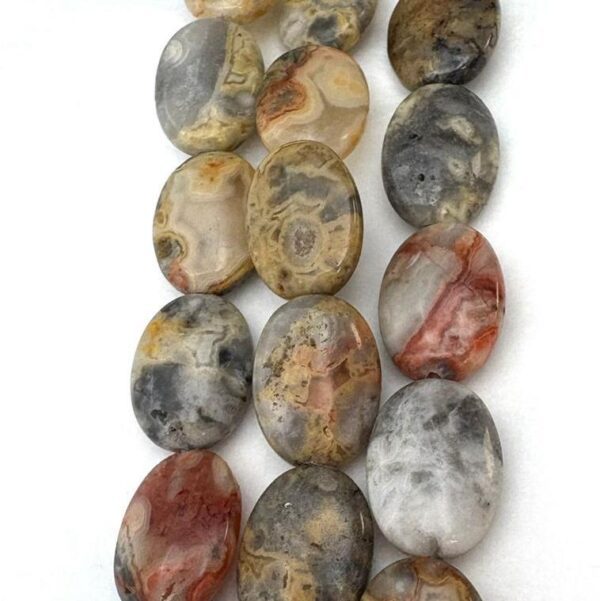 Crazy Agate Oval Approx 10x14mm Beads Approx 38cm Strand - Image 2