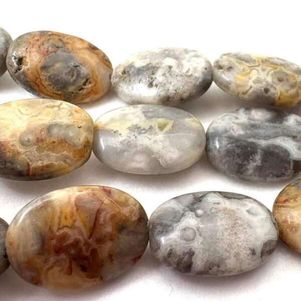 Crazy Agate Oval Approx 10x14mm Beads Approx 38cm Strand - Image 3