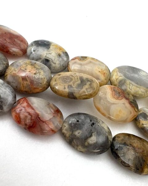 Crazy Agate Oval Approx 10x14mm Beads Approx 38cm Strand