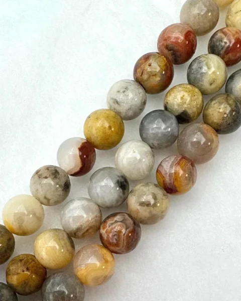 Crazy Agate Smooth Round Approx 4mm Beads Approx 40cm Strand