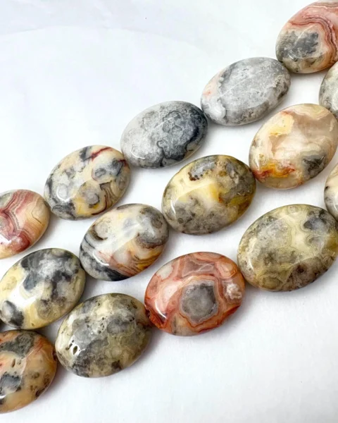 Crazy Agate Oval Approx 13x18mm Beads Approx 40cm Strand