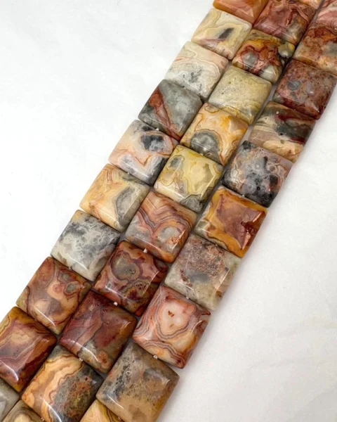 Crazy Agate Square Approx 15mm Beads Approx 39cm Strand