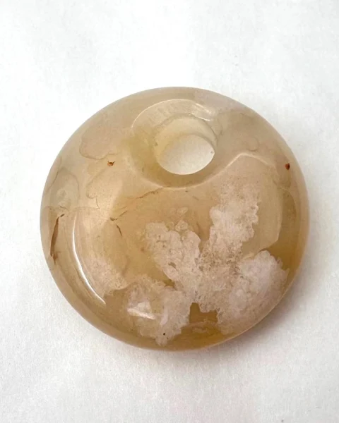 Flower Agate Pendant Approx 30mm 1pc