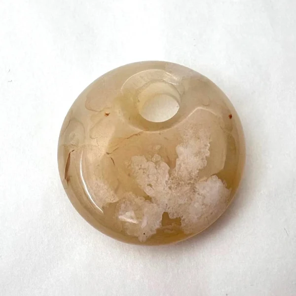 Flower Agate Pendant Approx 30mm 1pc