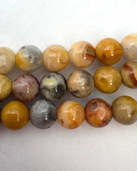 Crazy Agate Smooth Round Approx 6mm Beads Approx 39cm Strand