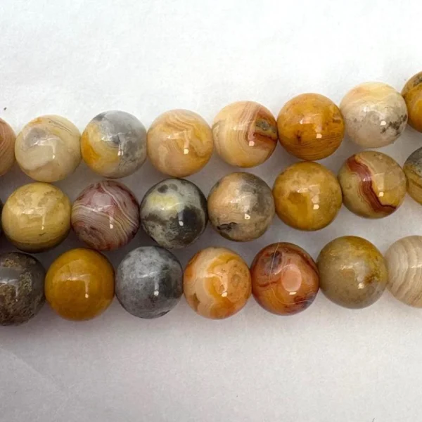Crazy Agate Smooth Round Approx 6mm Beads Approx 39cm Strand