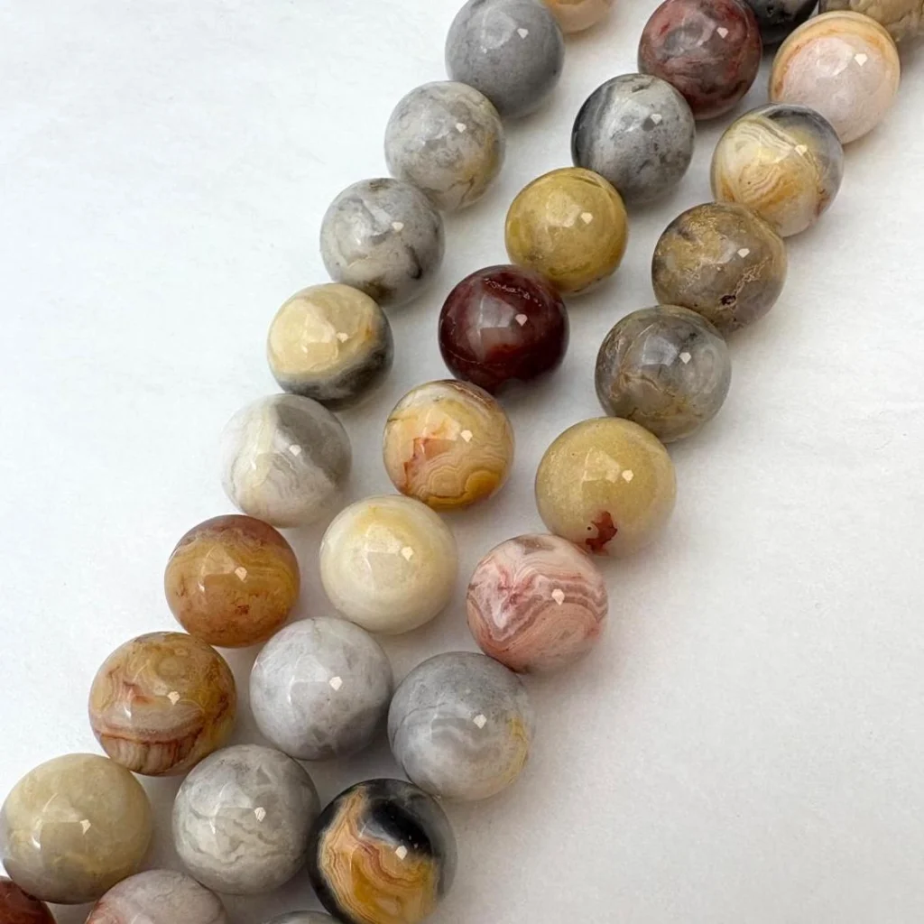 Crazy Agate Smooth Round Approx 8mm Beads Approx 40cm Strand