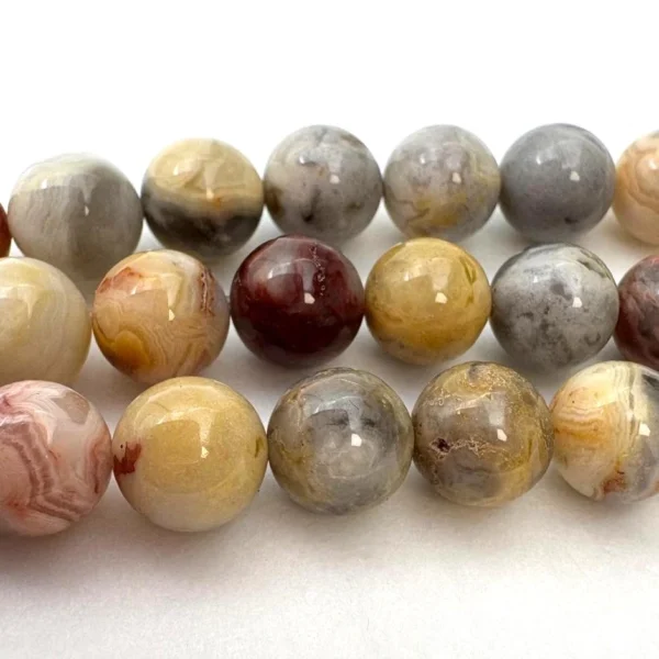 Crazy Agate Smooth Round Approx 8mm Beads Approx 40cm Strand - Image 2
