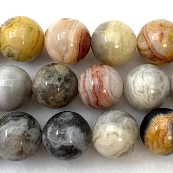Crazy Agate Smooth Round Approx 8mm Beads Approx 40cm Strand - Image 4