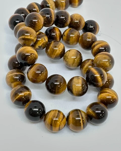 Tigers Eye Smooth Round Beads Approx 10mm 38cm Strand