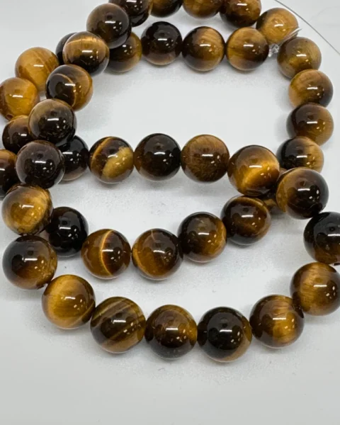 Tigers Eye Smooth Round Beads Approx 8mm  38cm Strand