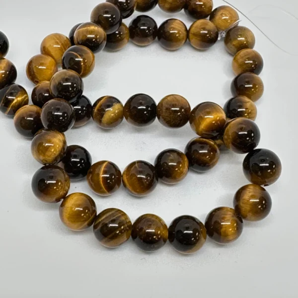 Tigers Eye Smooth Round Beads Approx 8mm  38cm Strand