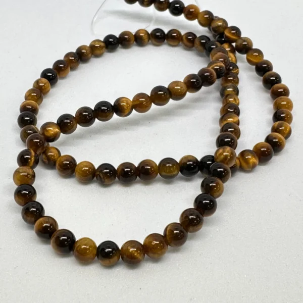 Tigers Eye Smooth Round Beads Approx 4mm  38cm Strand