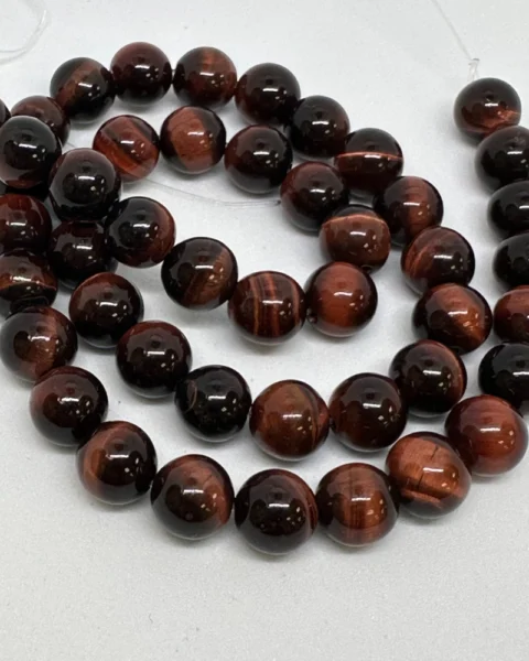 Red Tigers Eye Smooth Round Beads Approx 8mm 38cm Strand