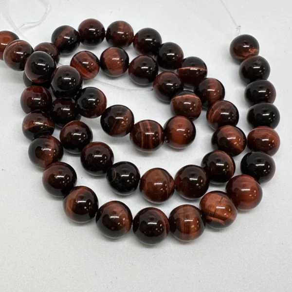 Red Tigers Eye Smooth Round Beads Approx 8mm 38cm Strand